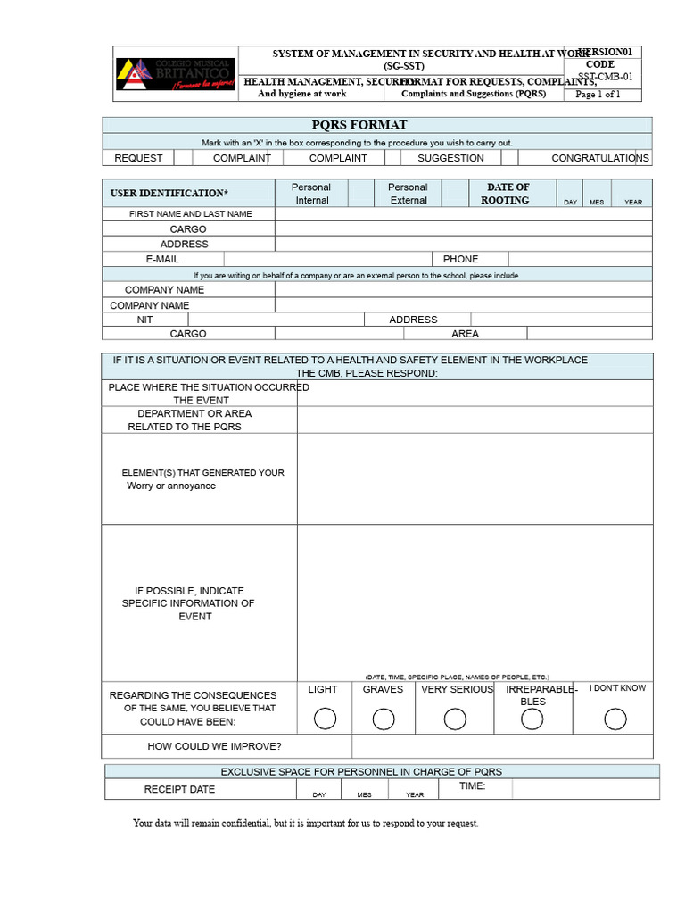 PQRS Format | PDF | Occupational Safety And Health