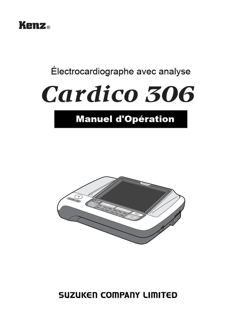 Manuel d'utilisation Kenz Cardico 306 | PDF | USB | Électrocardiographie