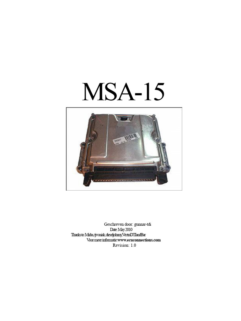 MSA15 Afstemgids | PDF