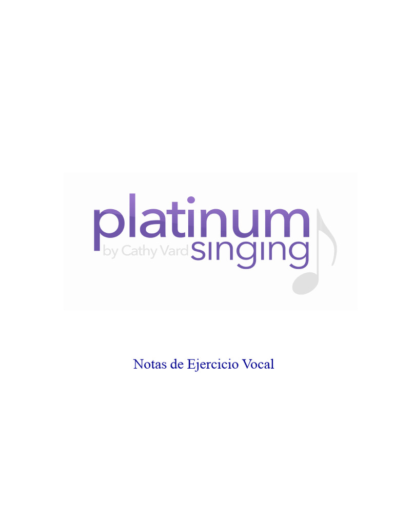 Ejercicios Vocales para Calentamiento | PDF | Canto | Sonido