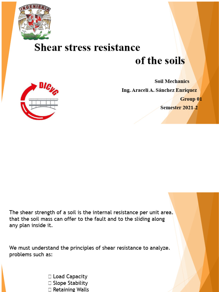 Theme 2 - Shear Strength of Soils | PDF | Stress (Mechanics) | Soil ...