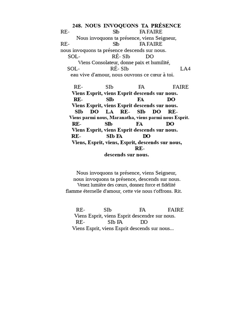 Chants de Louange et de Prière | PDF | Amour | Saint-Esprit
