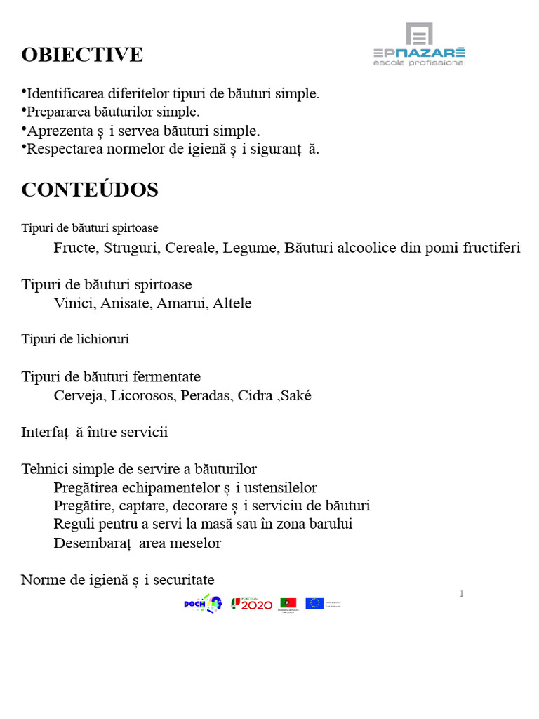 8 - Ufcd 8342 Servicii Băuturi Simple | PDF