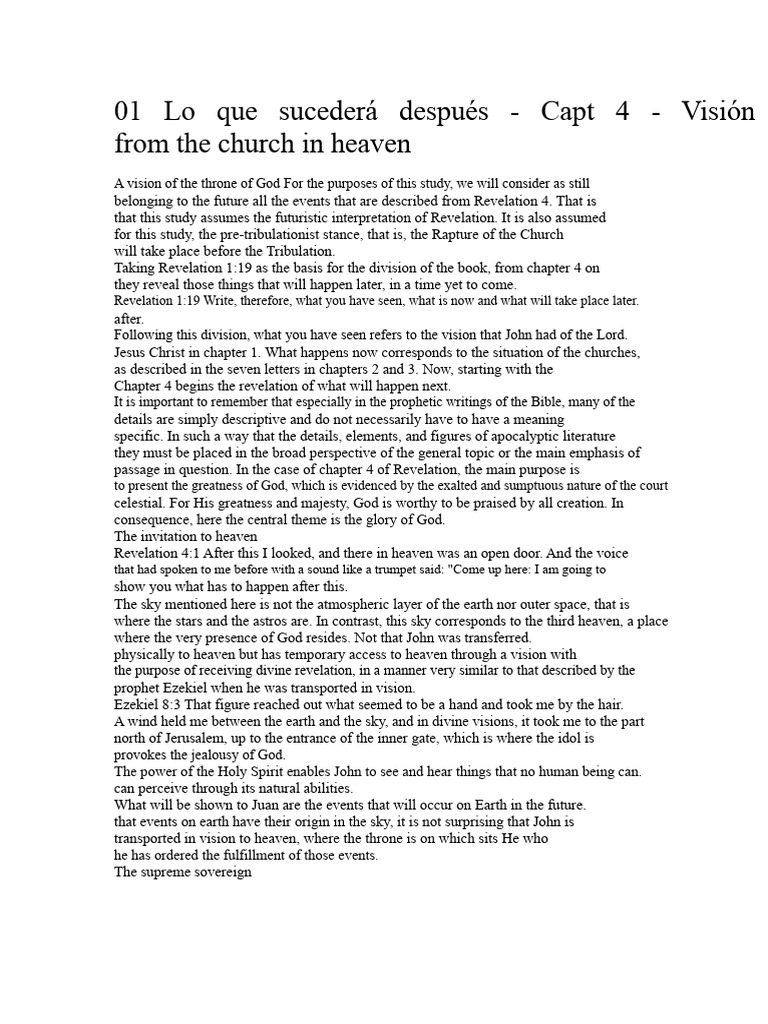 Revelation 4: Vision of God's Throne | PDF | Lamb Of God | Book Of ...