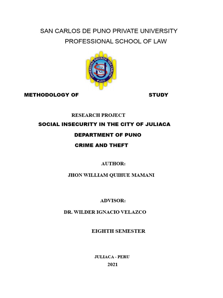 Research Project - Citizen Security Final | PDF | Police | Crimes