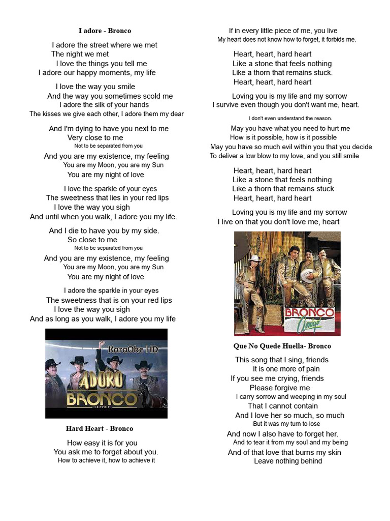 Song Lyrics | PDF | Feeling