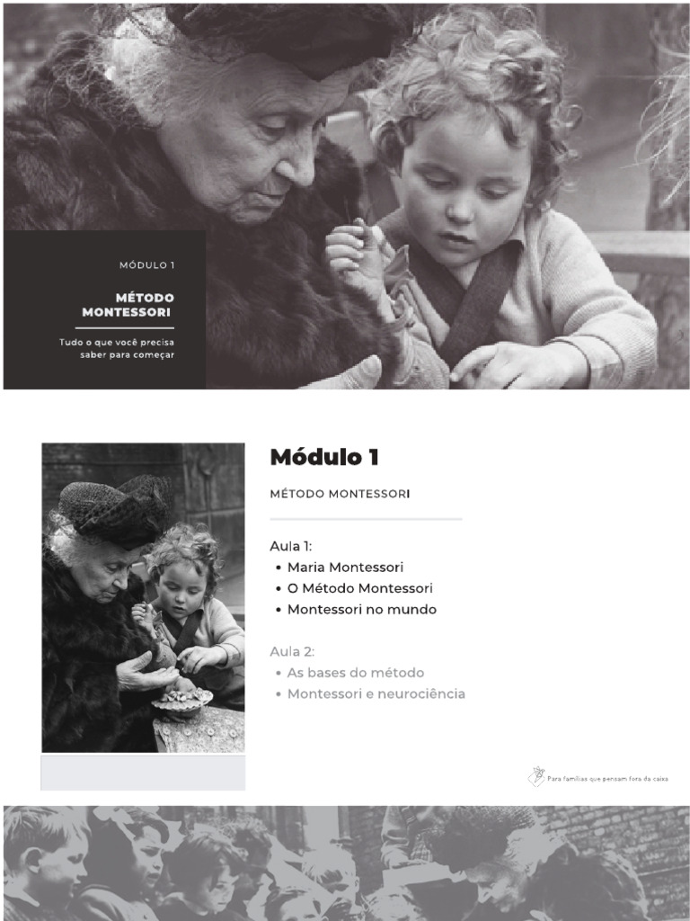 Slide Mod. 1 - Class 1 - Montessori Method | PDF