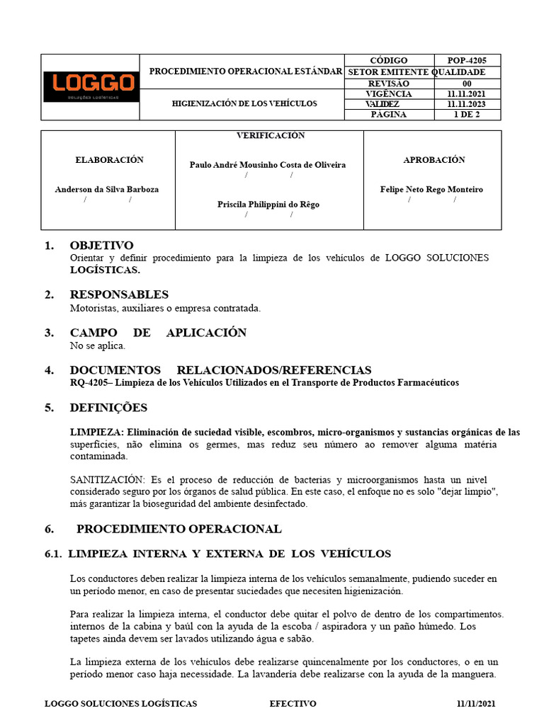 Higienización de Vehículos en LOGGO | PDF | Limpieza