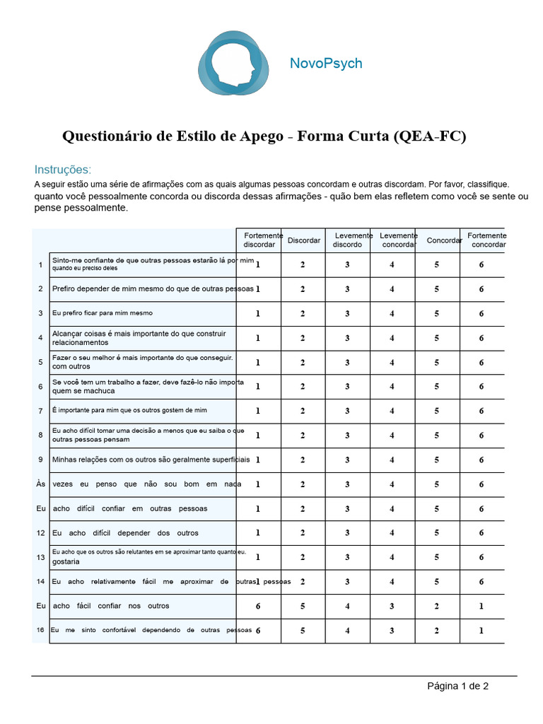 Questionário ASQ SF | PDF