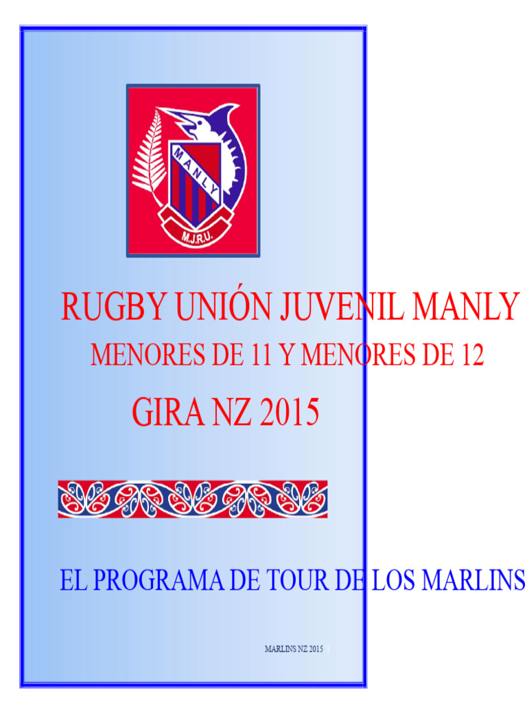 libro de gira de rugby junior masculino 2015 | PDF