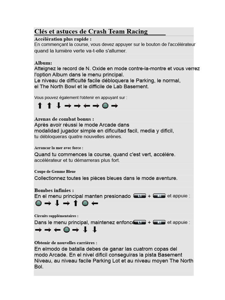 Astuces pour Crash Team Racing | PDF | Éditeur de jeux vidéo | Sociétés ...