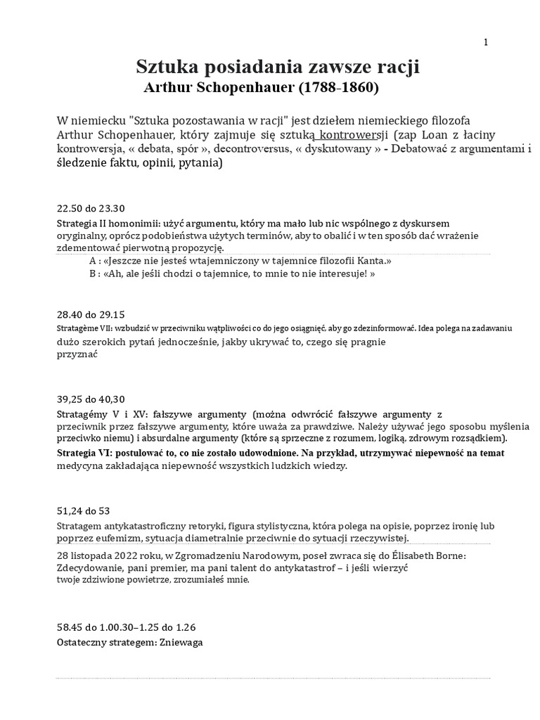 Sztuka Posiadania Zawsze Racji | PDF