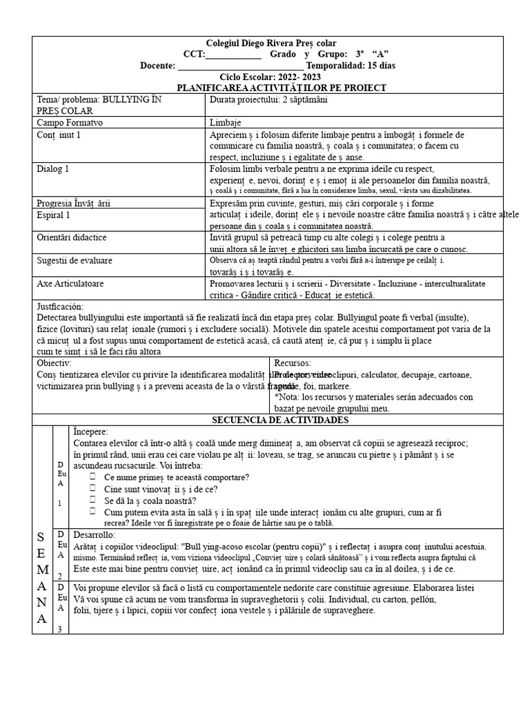 Planificarea Pe Proiect | PDF