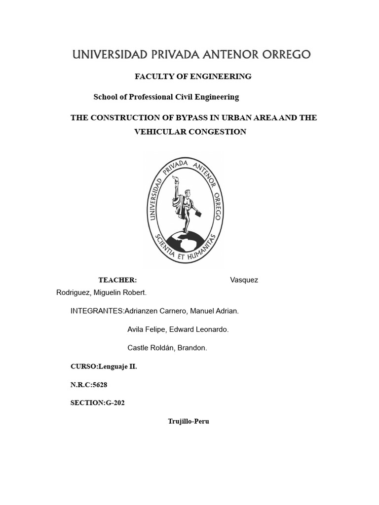 Bypass Construction Reduces Traffic Congestion | PDF | Traffic ...