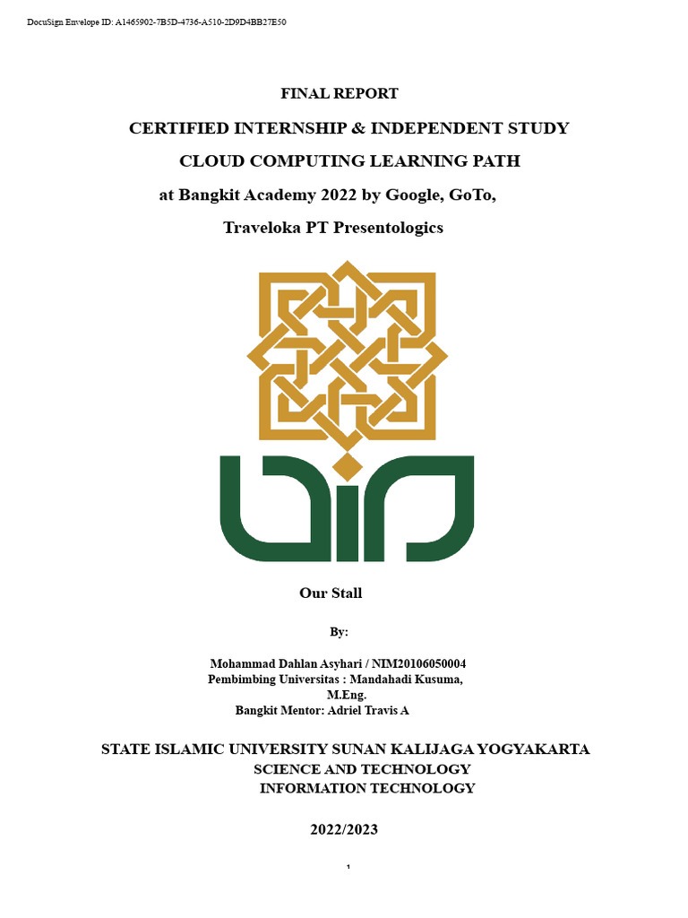 Report MBKM Bangkit 2023 1 | PDF | Cloud Computing | Computing