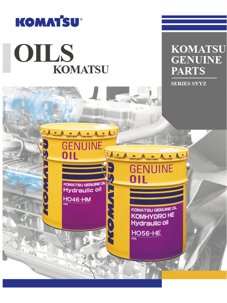 Komatsu Genuine Diesel & Hydraulic Oils | PDF | Motor Oil | Engines