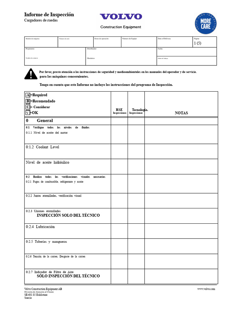 Formulario de Inspección WL | PDF | Ingeniería mecánica | Máquinas