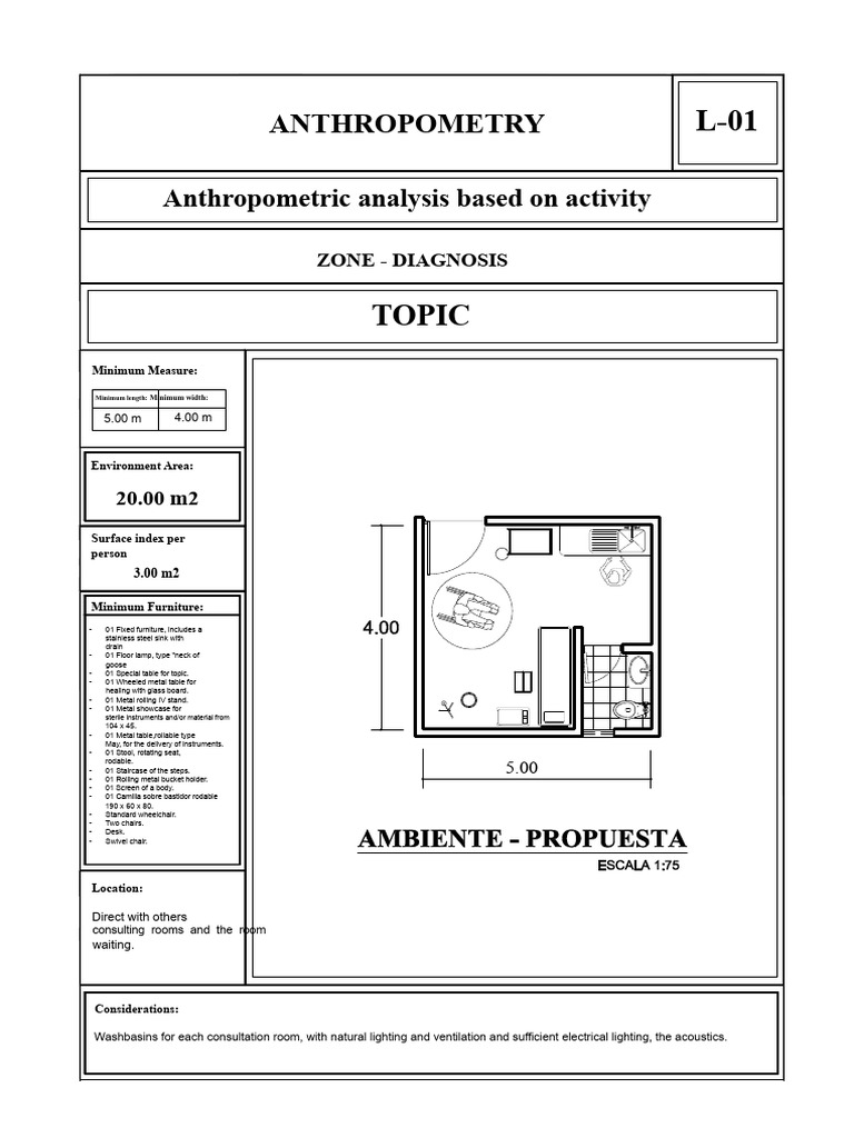 Anthropometric Analysis for Therapy Zones | PDF | Anthropometry | Chair