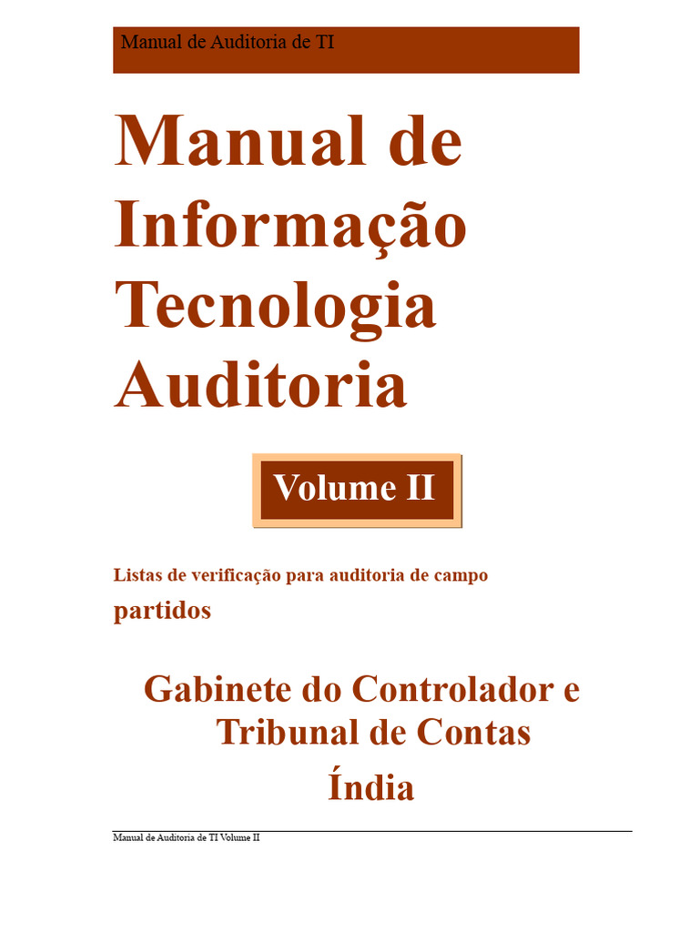 Listas de Verificação para Auditoria de TI | PDF | Segurança de ...
