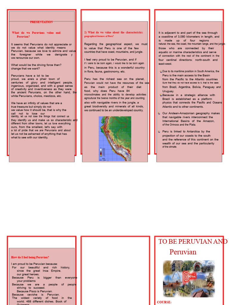 Triptych Being Peruvian 2 | PDF | Peru | Coast