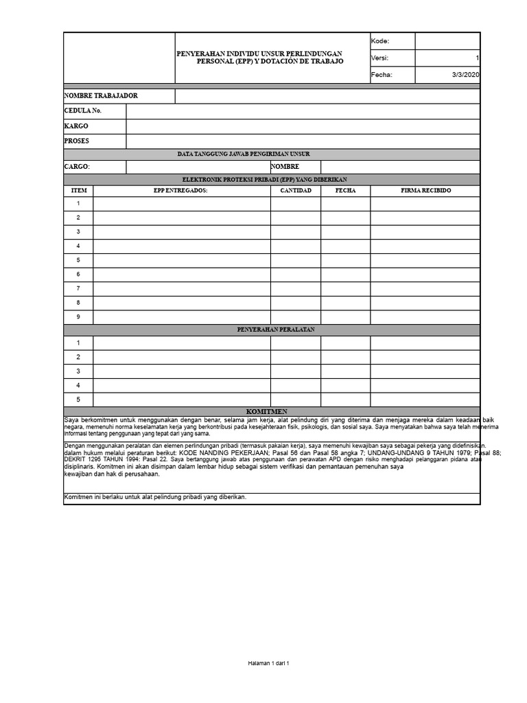 Format Pengiriman EPP | PDF