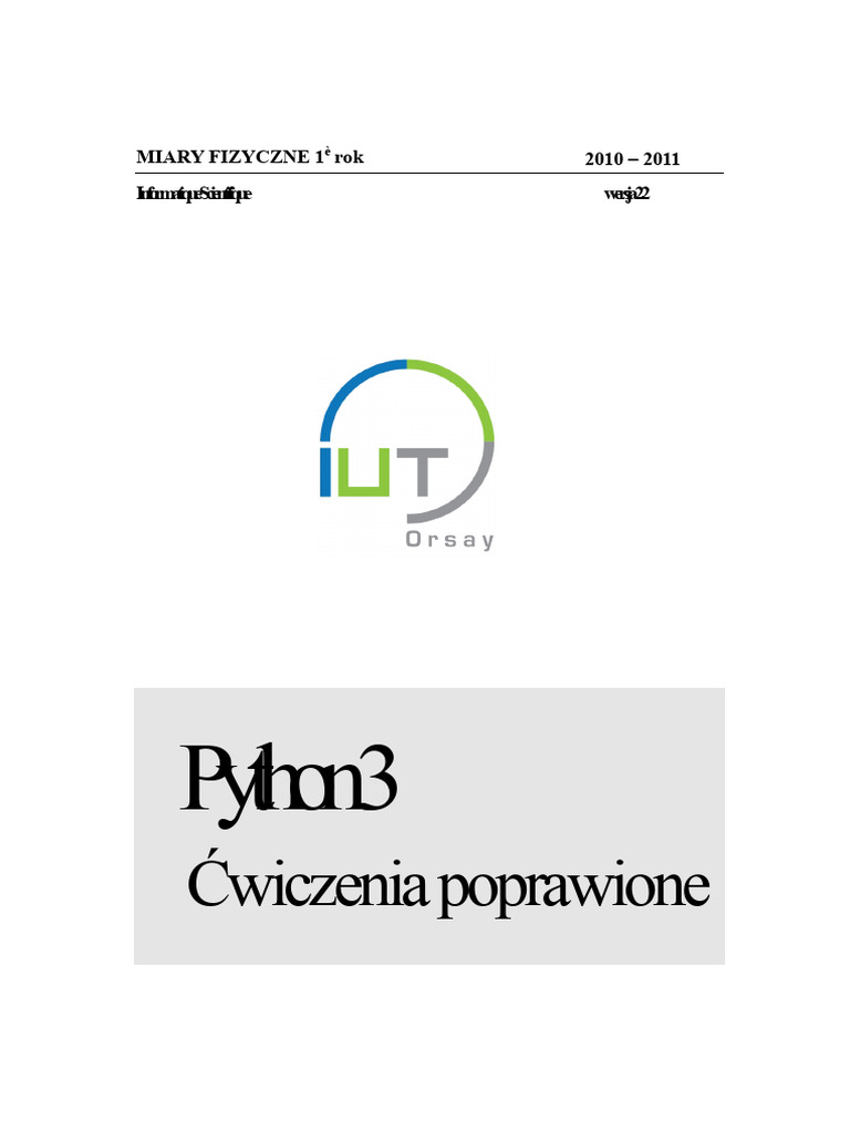 Ćwiczenia Python3 | PDF