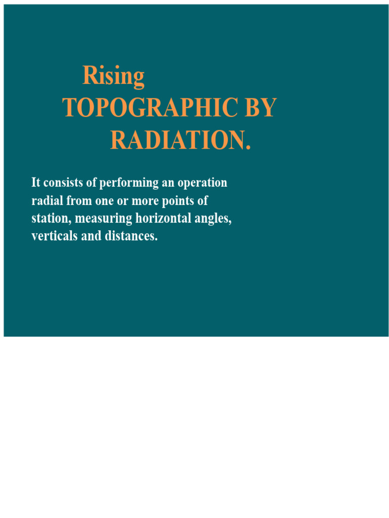 Topographic Survey by Radiation | PDF | Surveying | Triangle