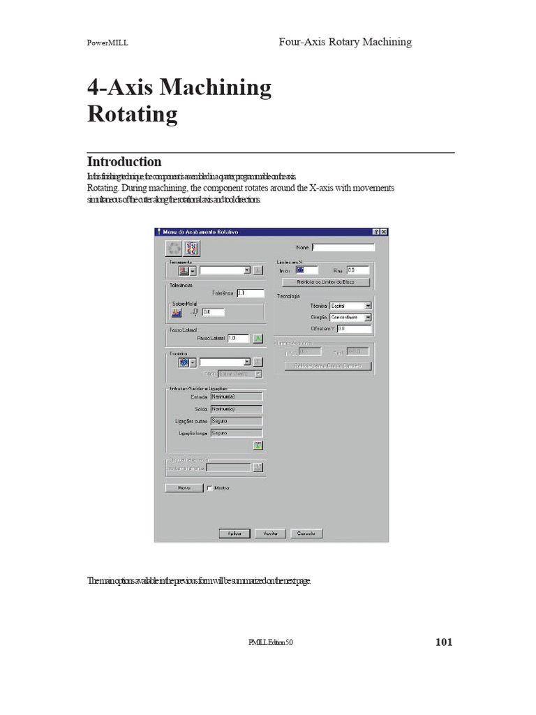 Four-Axis Rotary Machining Guide | PDF | Rotation | Machining