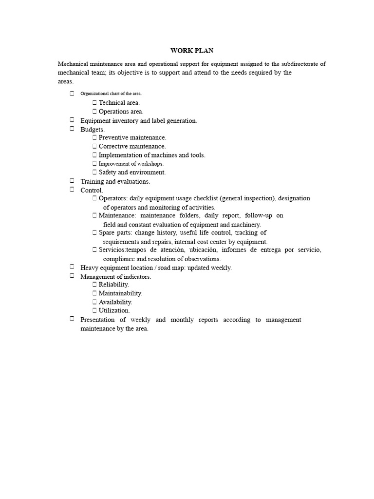 Work Plan | PDF