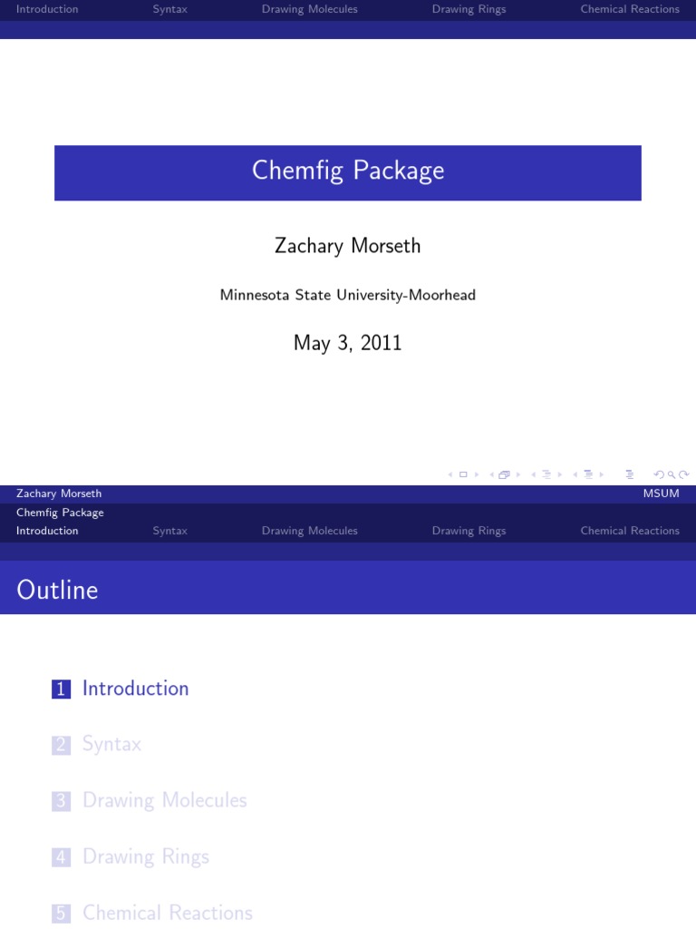 Chemfig Package | PDF | Molecules | Chemical Reactions