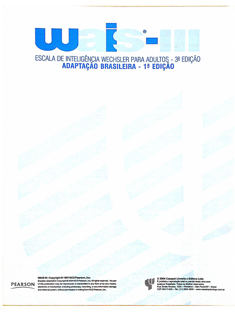 WAIS-III (Buku Aplikasi) | PDF