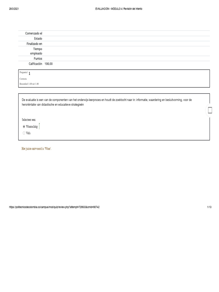 EVALUATIE - MODULE 4 - Herziening Van de Poging | PDF