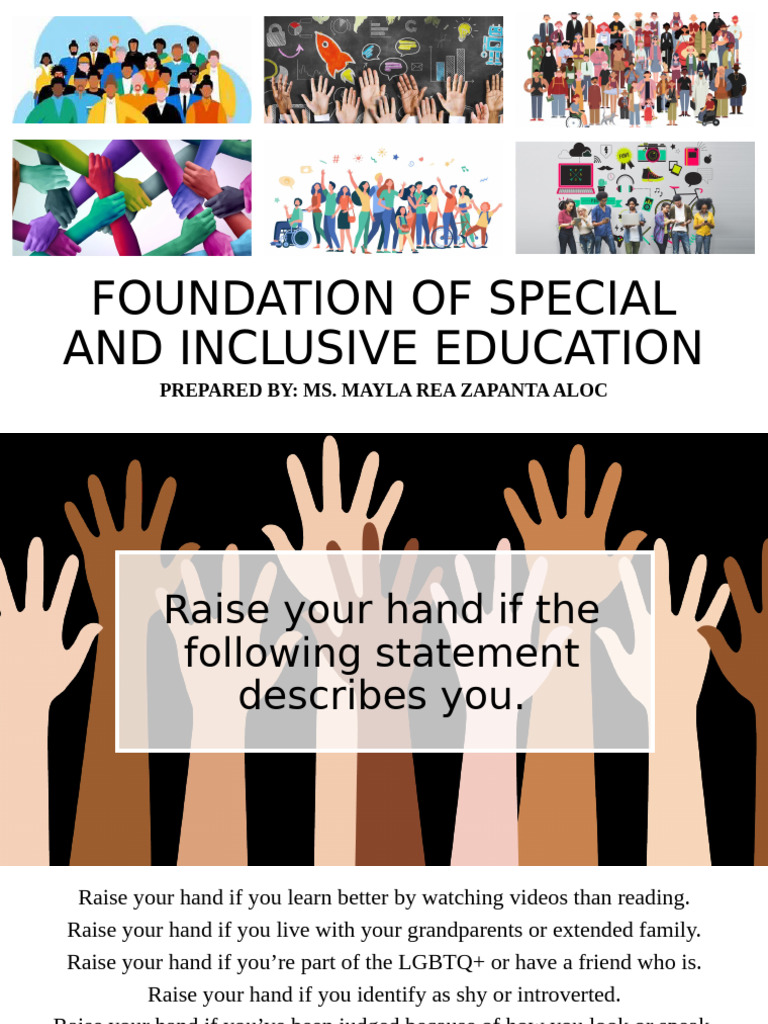 Foundations of Inclusive Education | PDF | Inclusion (Education ...