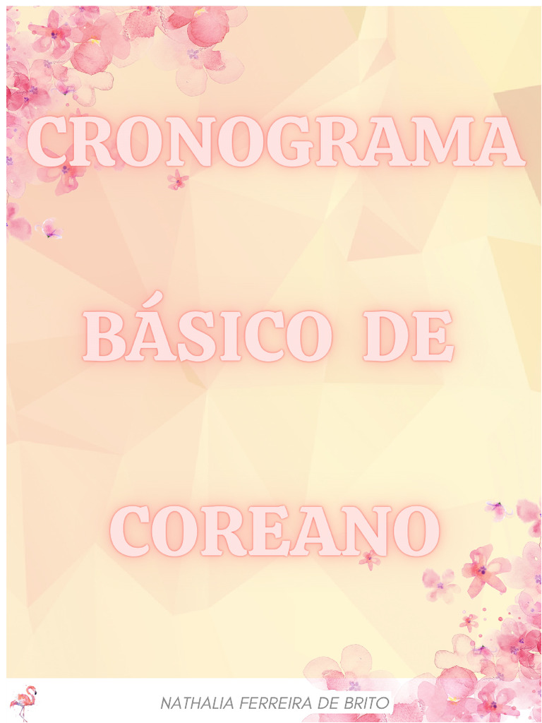 Cronograma Básico de Coreano | PDF