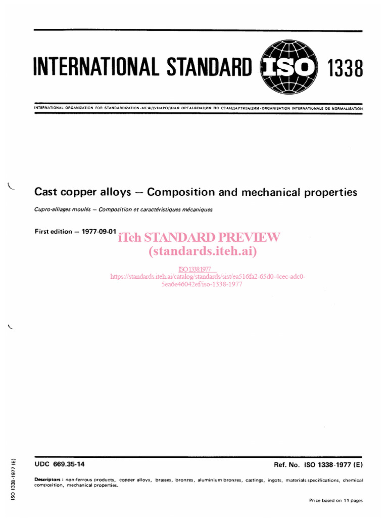 Iso 1338 1977 | PDF