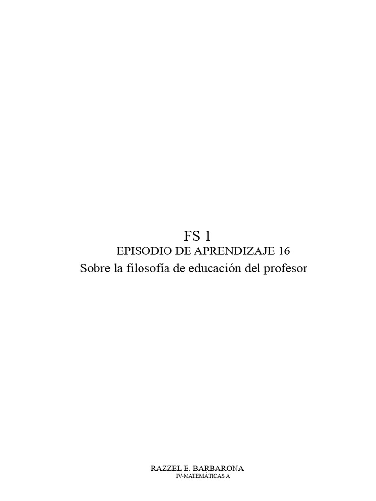 Filosofía Educativa del DepEd en K-12 | PDF | Plan de estudios ...