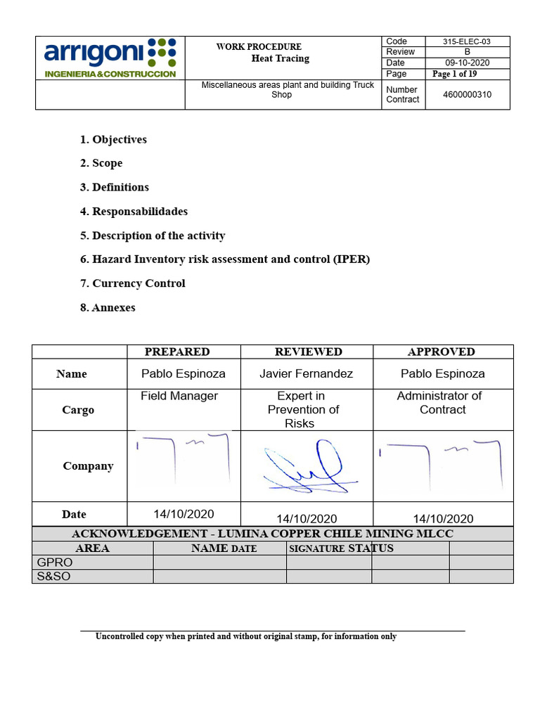 Heat Tracing Installation Procedure | PDF | Electricity | Electrical ...