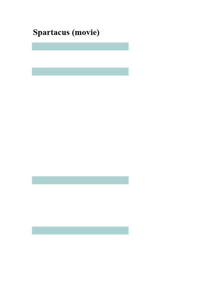 Summary of The Movie Spartacus | PDF | Spartacus | Slavery