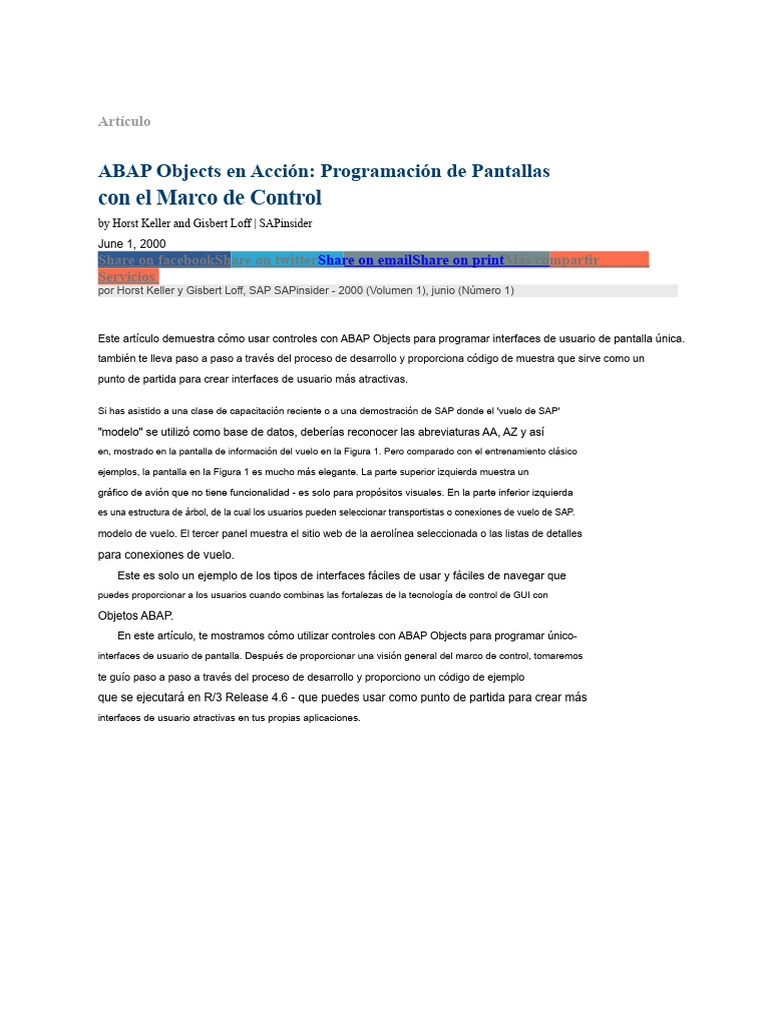 Programación de Pantallas con ABAP Objects | PDF | Programación ...