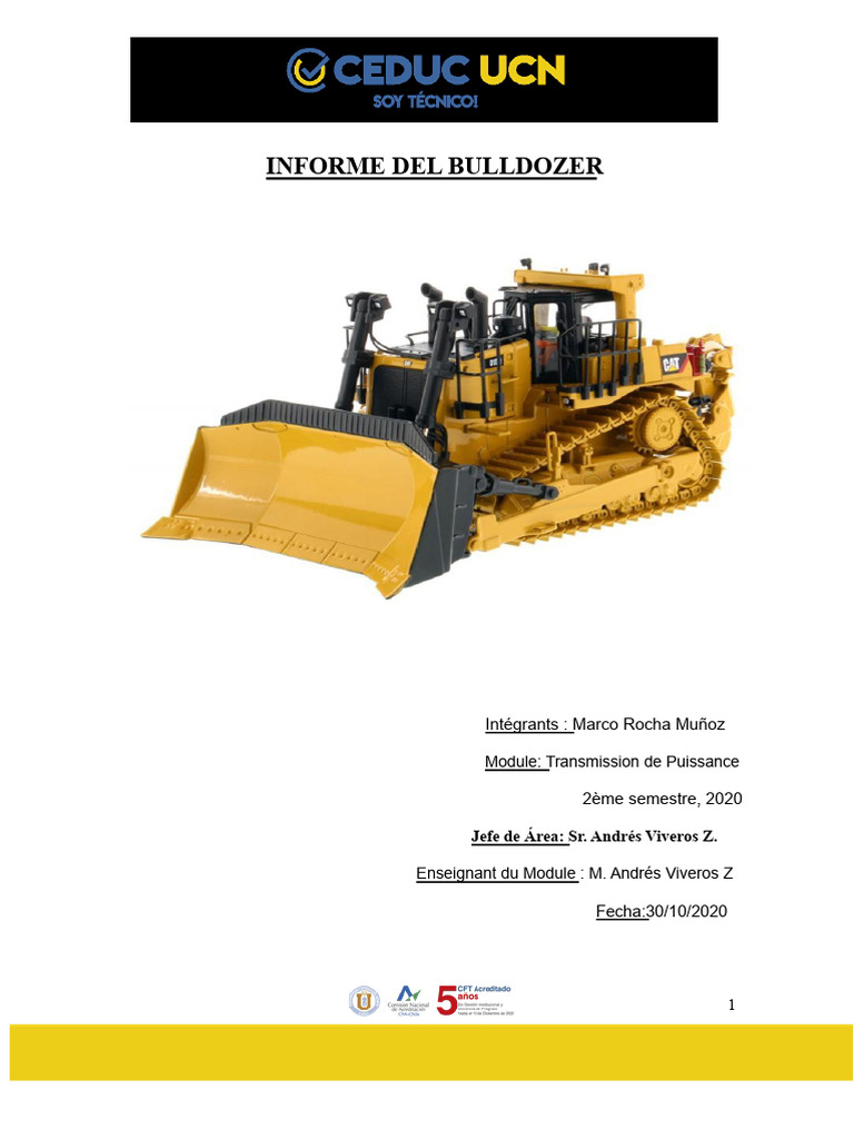 Fonctionnement et caractéristiques du bulldozer | PDF | Tracteur