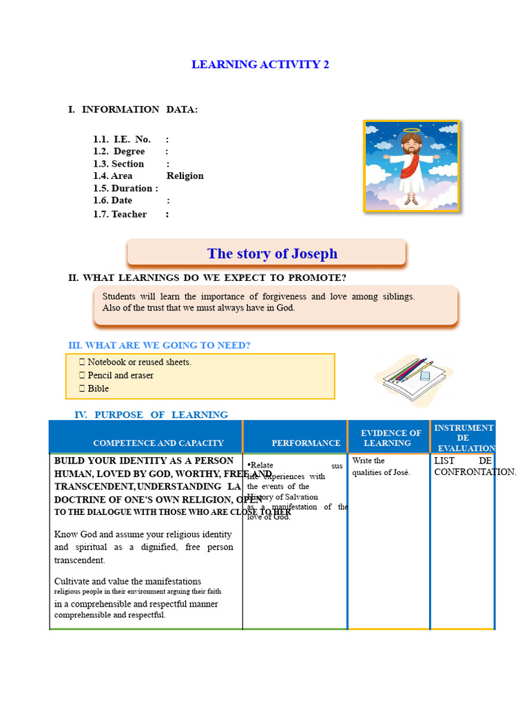 Teaching Forgiveness Through Joseph's Story | PDF | God | Prayer