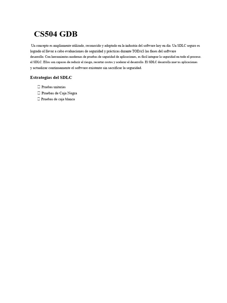 GDB de Cs504 | PDF