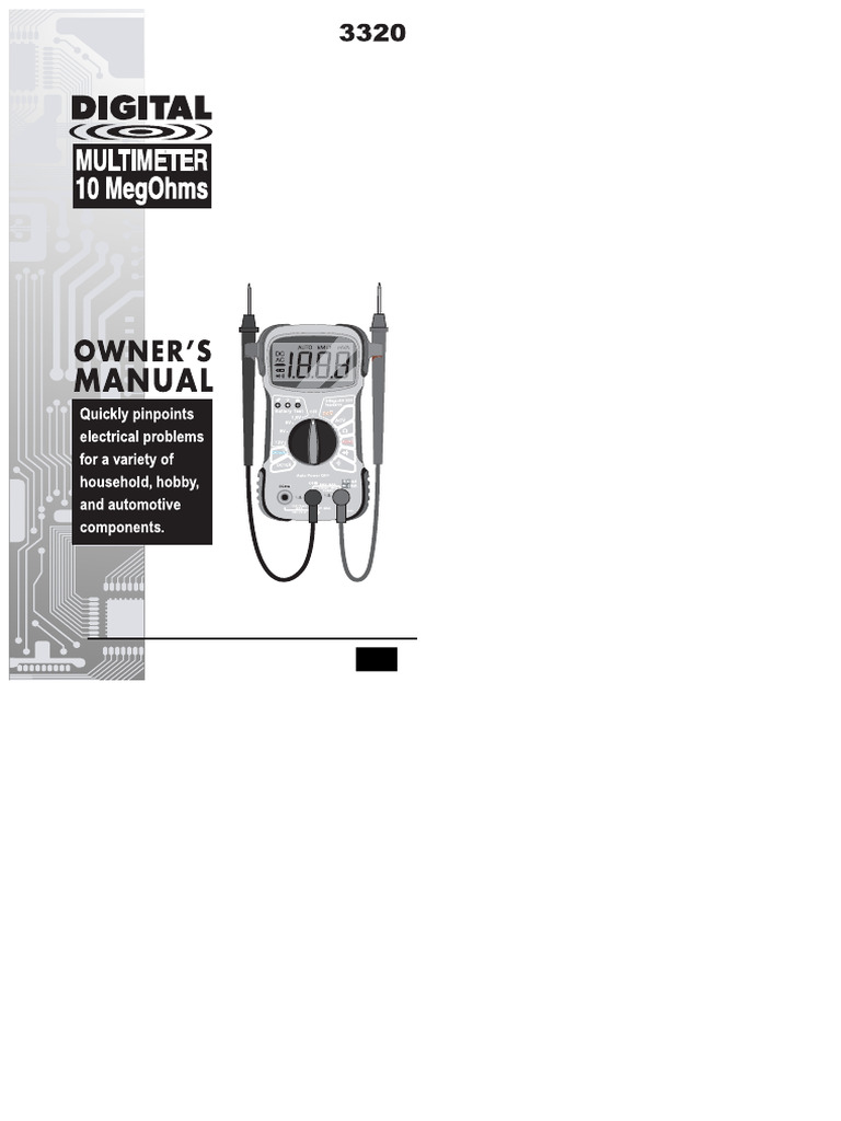 Multimètre Innova 3320 | PDF | Diode | Résistance (composant)
