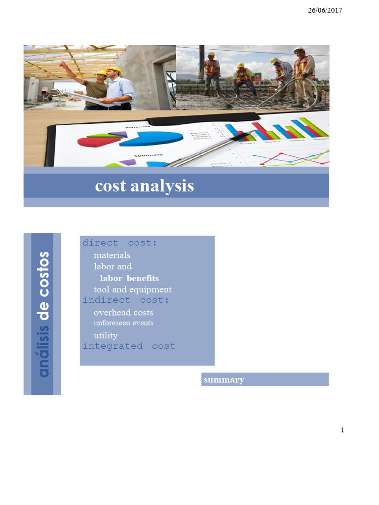 Cost Analysis for Construction Projects | PDF | Labour Economics | Expense
