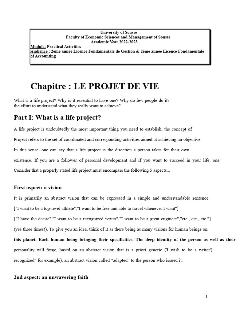 The Life Project | PDF | Reason | Psychological Concepts