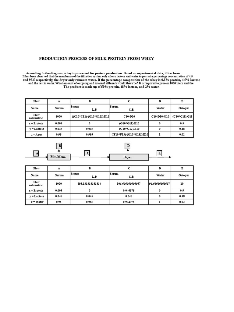 Milk Protein Production from Whey Process | PDF | Mammals | Milk