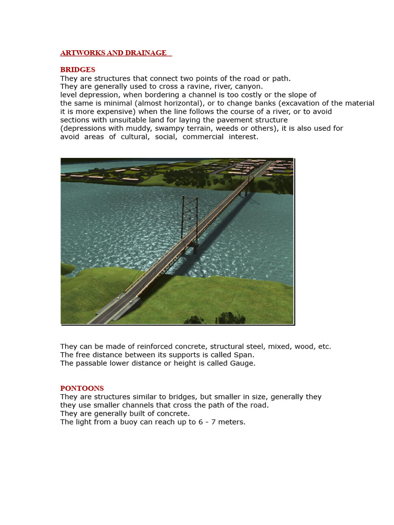 Drainage and Bridge Construction Guide | PDF | Road | Drainage