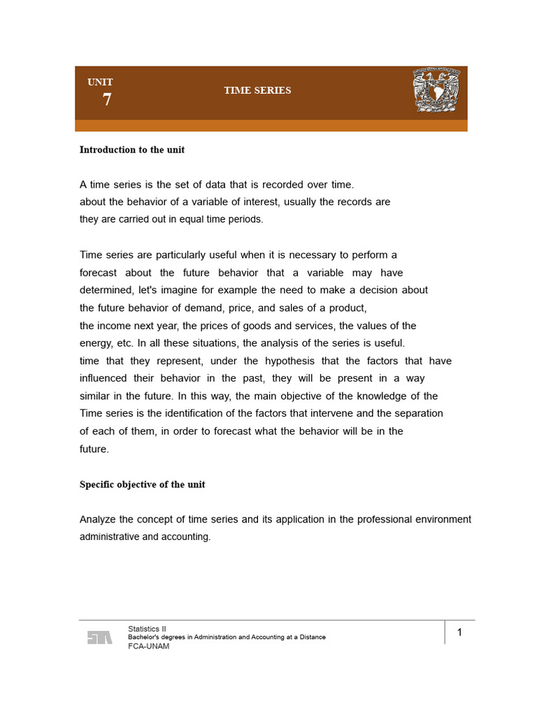 Time Series Analysis and Forecasting | PDF | Time Series | Seasonality