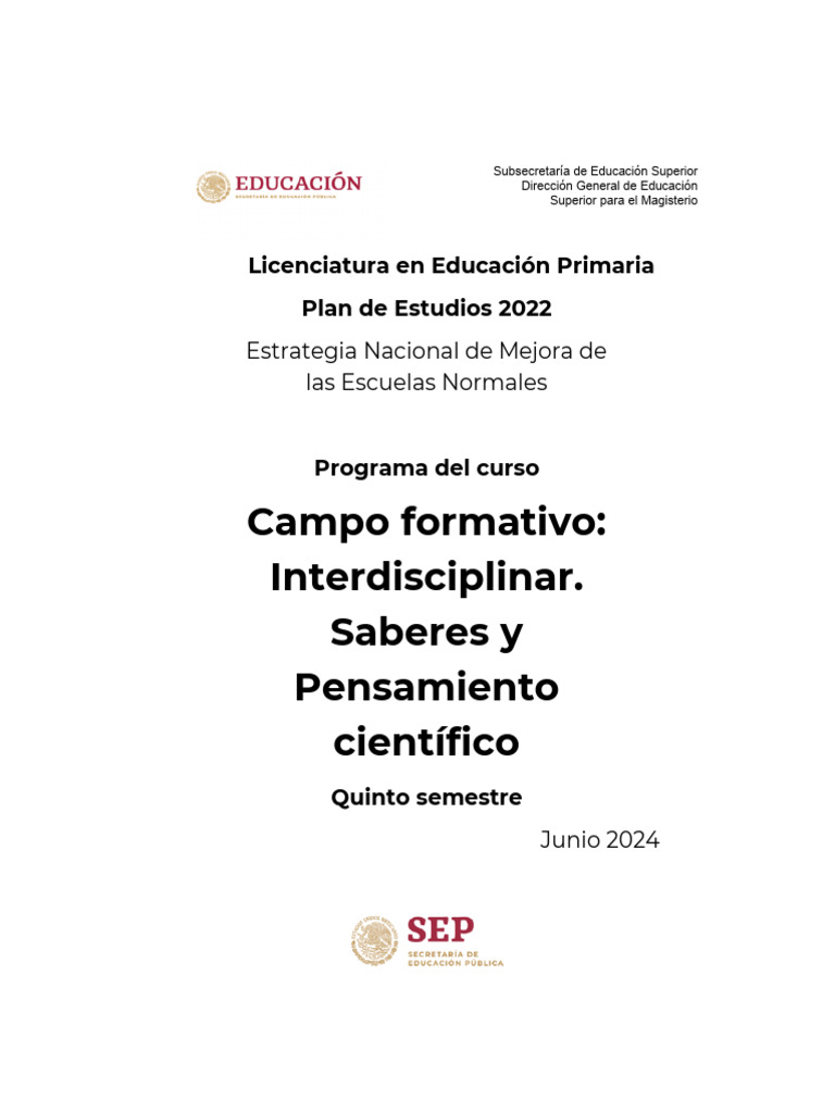 Plan de Estudios 2022: Educación Primaria | PDF | Enseñando | Plan de ...