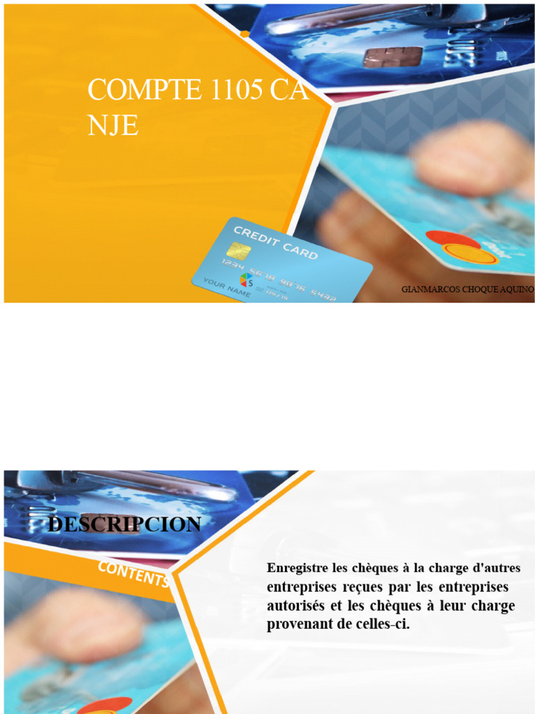 Gestion des chèques et comptes 1105 CA | PDF | Banques | Compensation ...